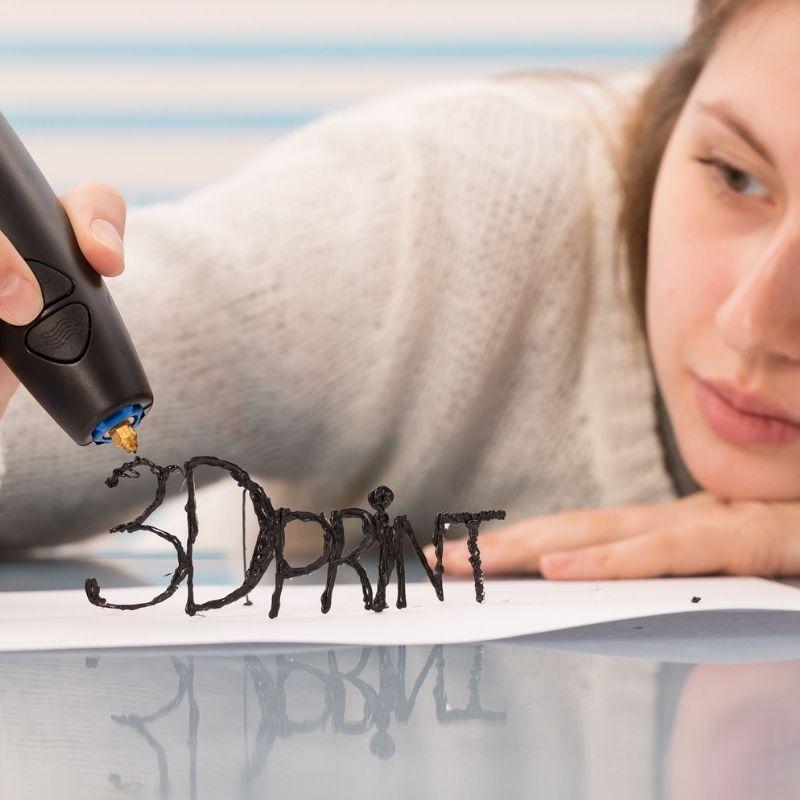 a girl using the pen