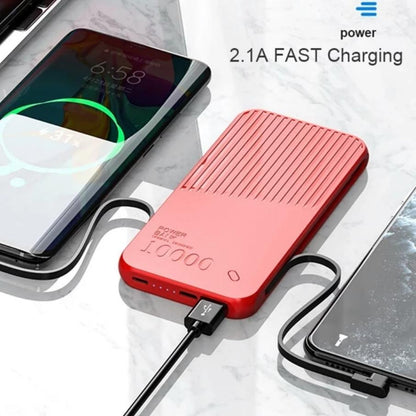 Raxfly® Power Bank with Inbuilt Cable