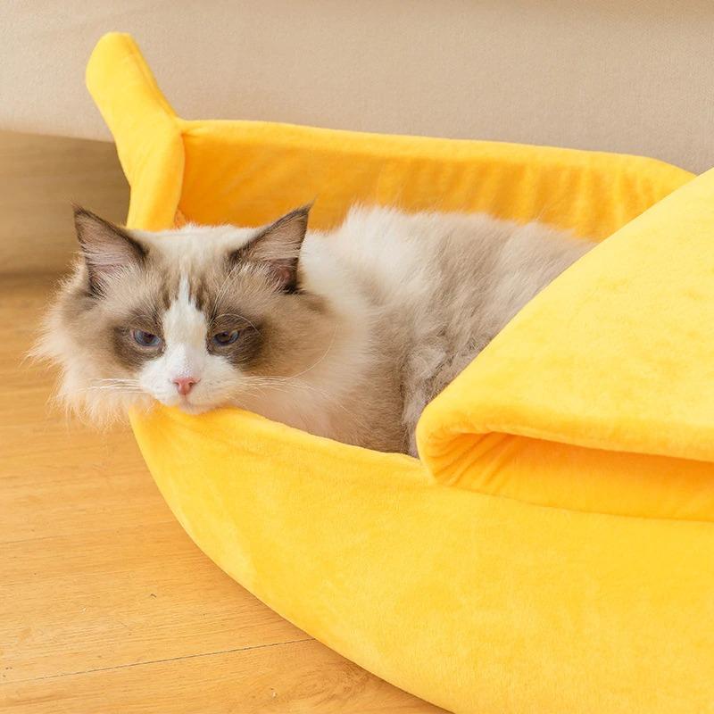 cute banana bed for cats