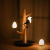 bird lamp made of wood