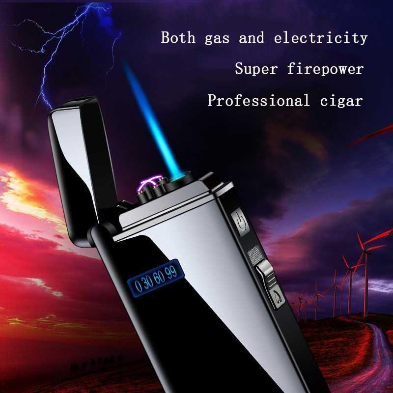 unique electric lighter with arc and gas 