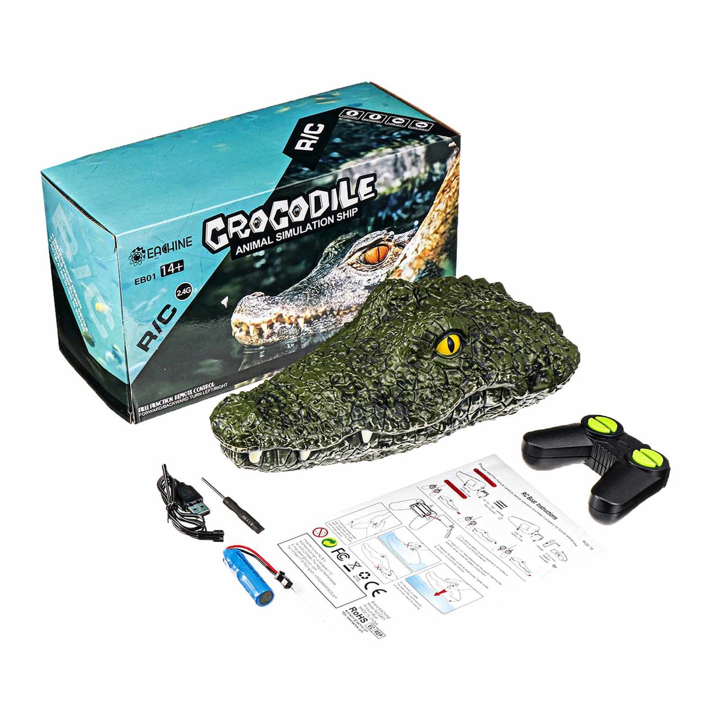 crocodile RC boat 