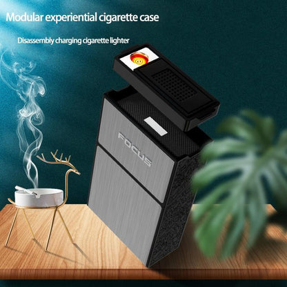 electric plasma lighter with cigarette case 