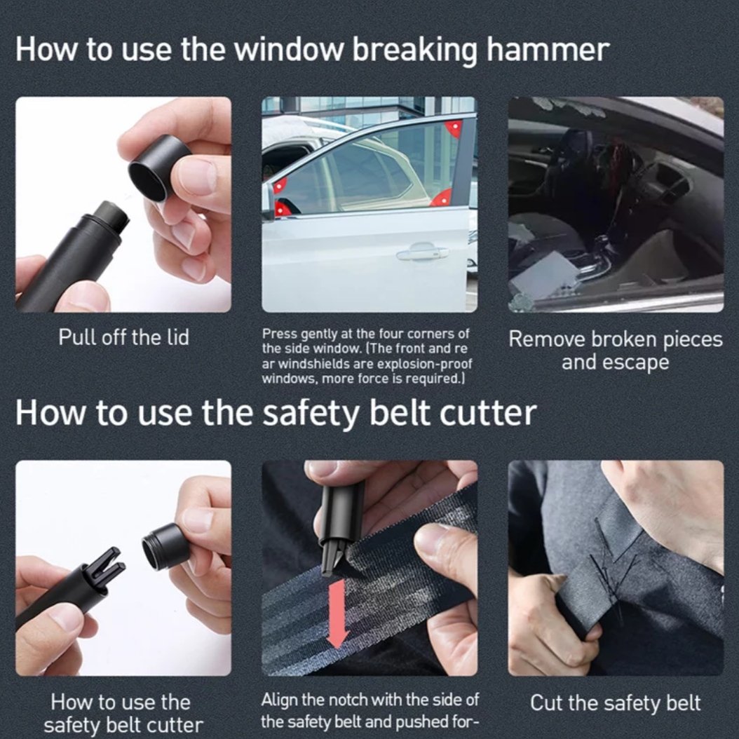 how to use the glass breaker tool 