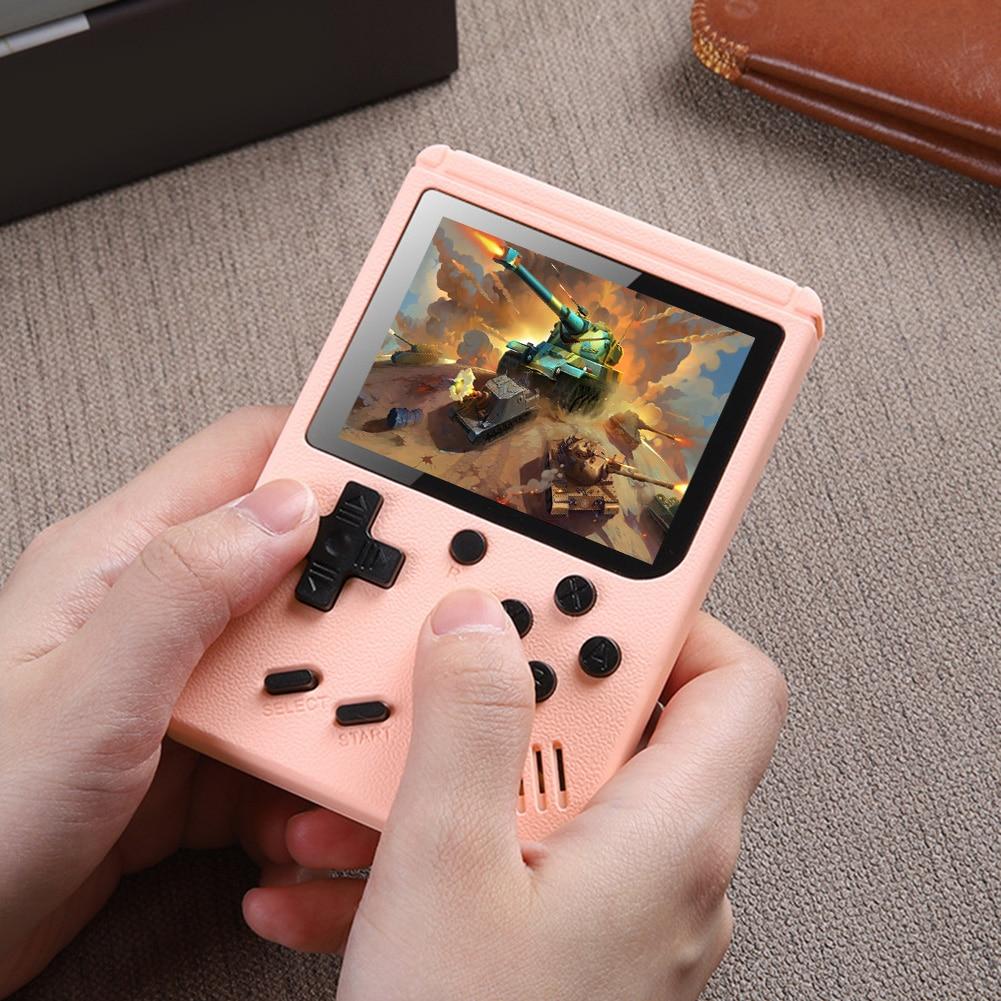 handheld game console in use 