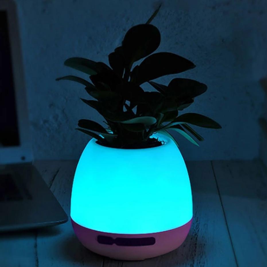 modern flower pot with lights 