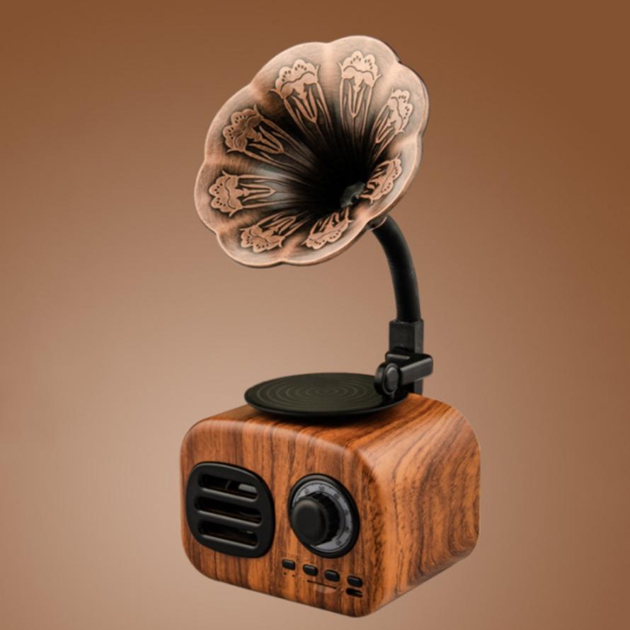 retro bluetooth speaker - brown colour 