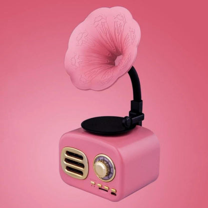 retro bluetooth speaker - pink colour 