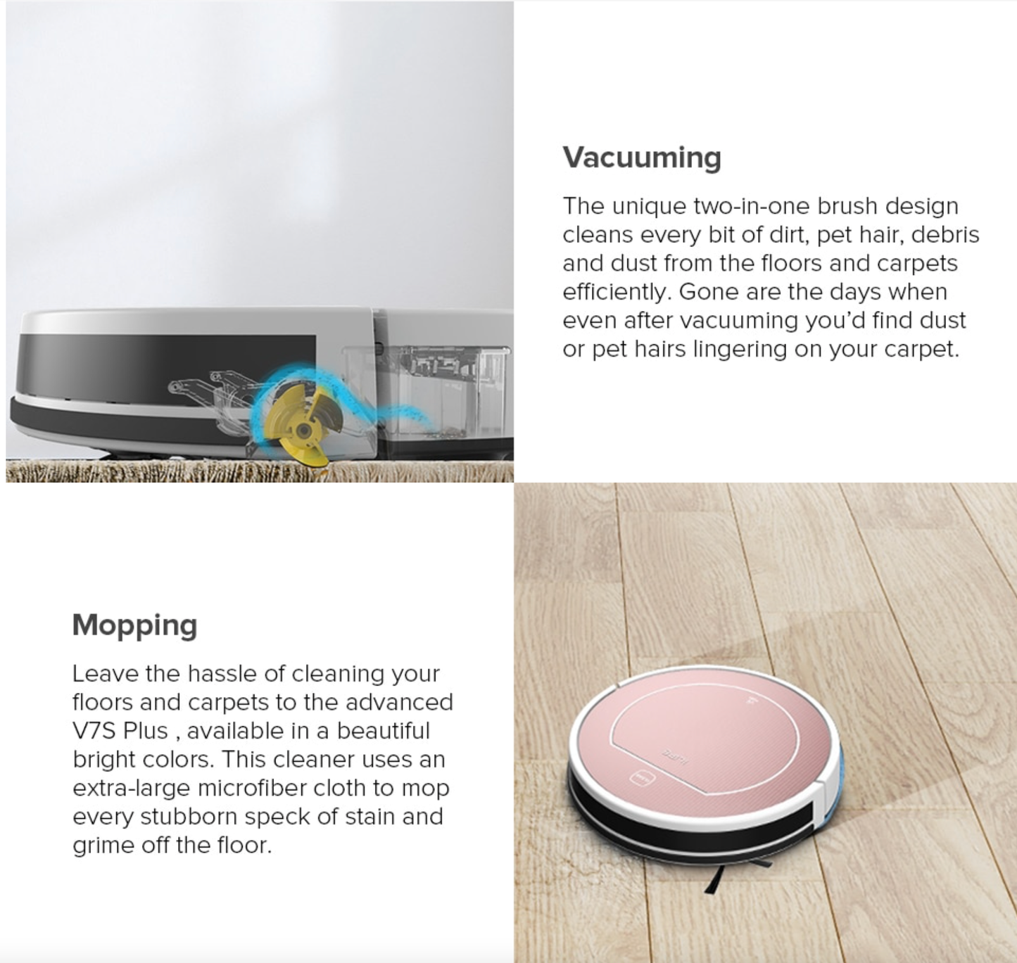 vacuuming and mopping function 