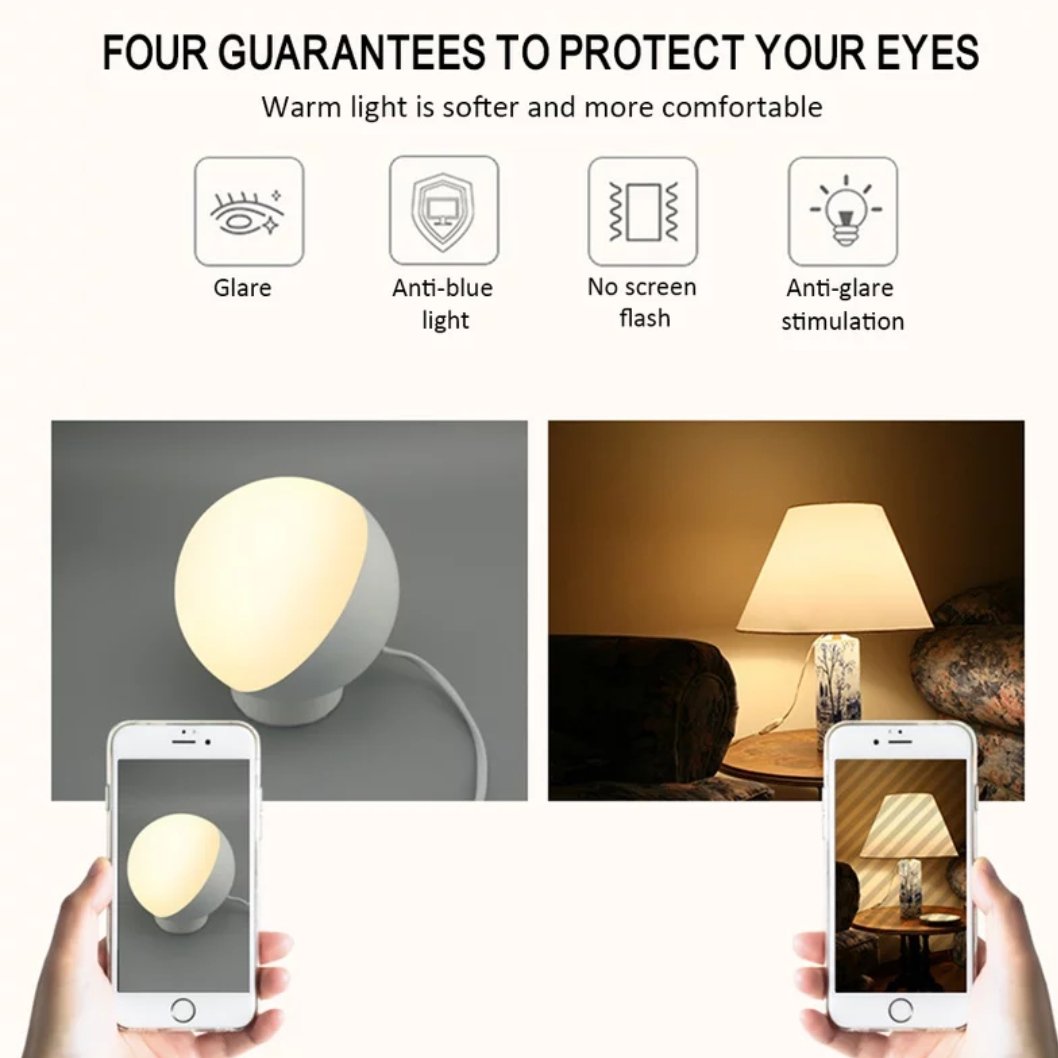 anti-glare feature to protect eyes