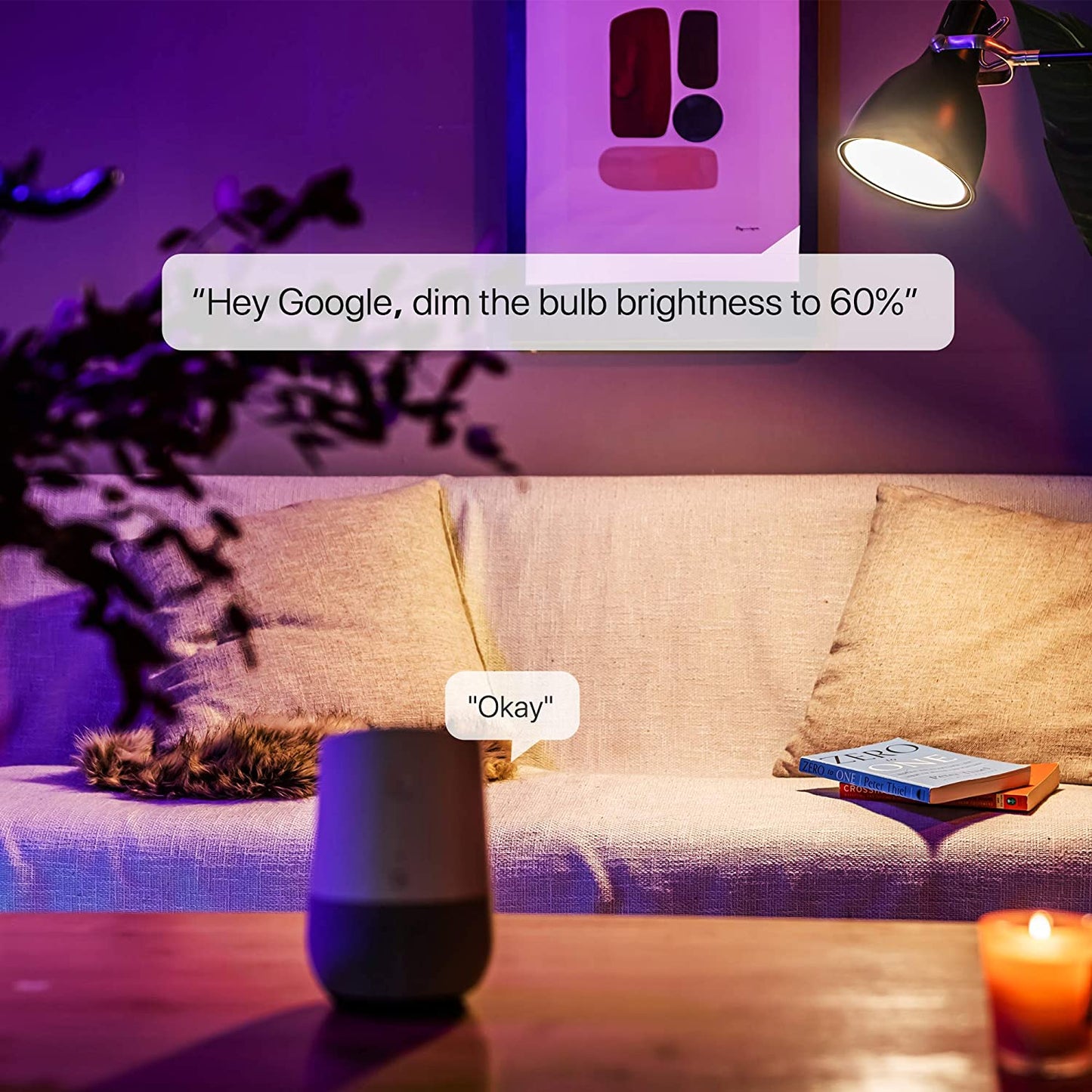 smart light bulb with Google Home 