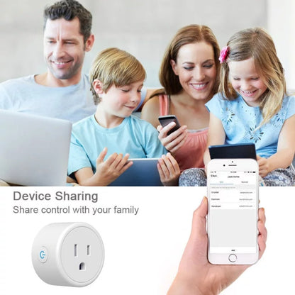 a family using the smart plug 