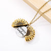 sunflower necklace gold