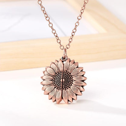 sunflower necklace rose 