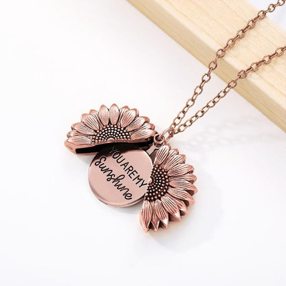 sunflower necklace rose 