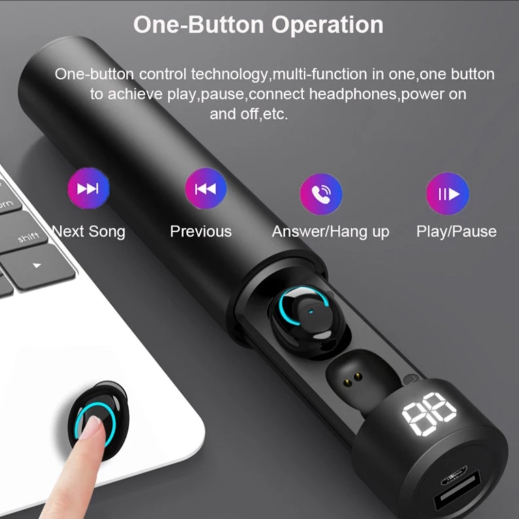 one touch control feature of the earbuds 